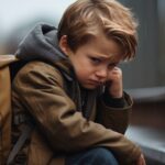 child suffering school getting bullied